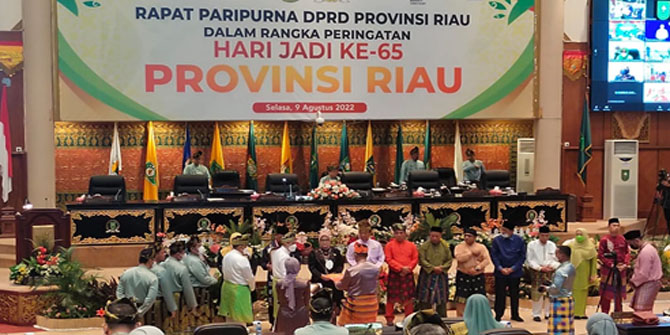 Rapat Paripurna Peringatan Hari Jadi ke 65 Provinsi Riau Berjalan Lancar